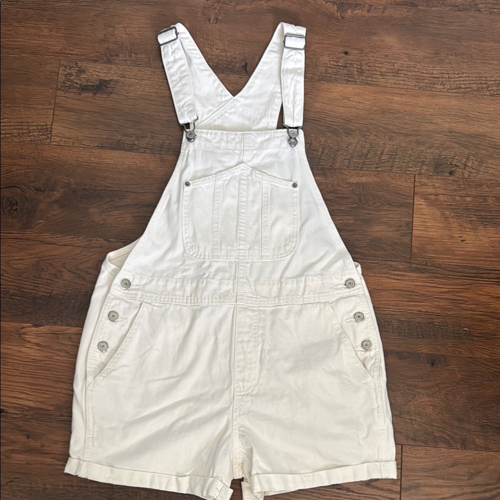 Old Navy Cream Denim Overalls